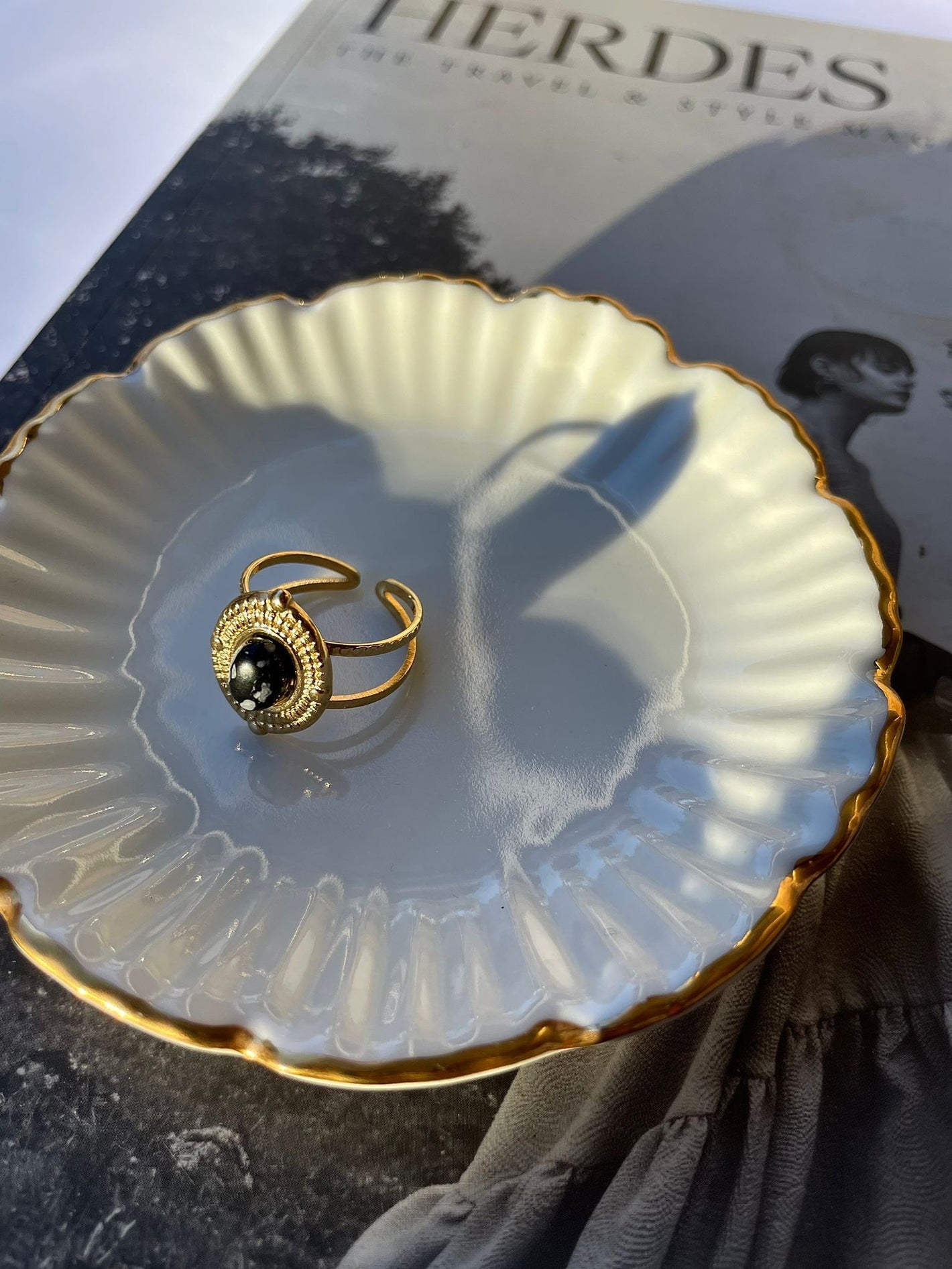 Anillo Marquesa de acero inoxidable