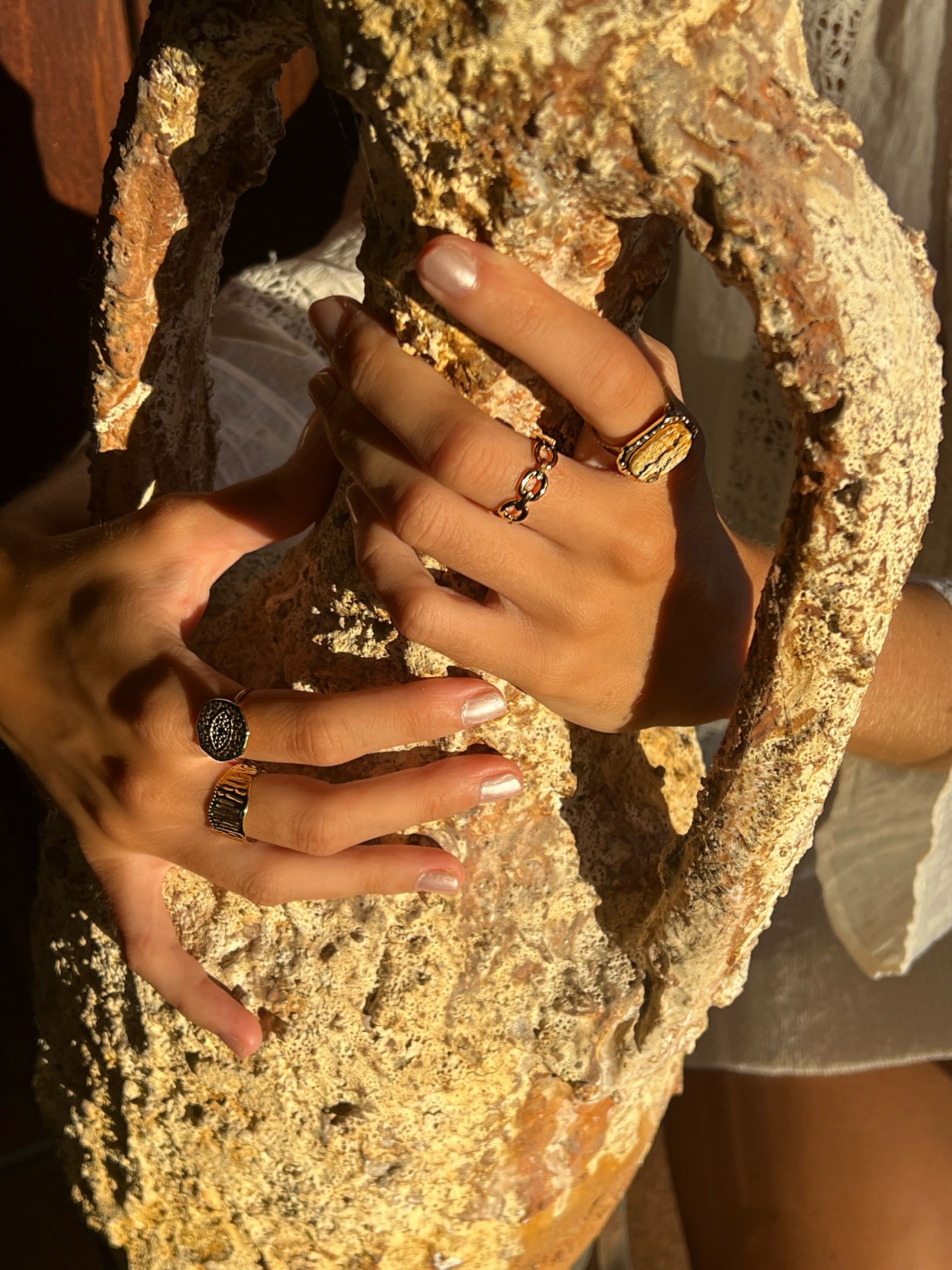 Anillos de acero inoxidable. 