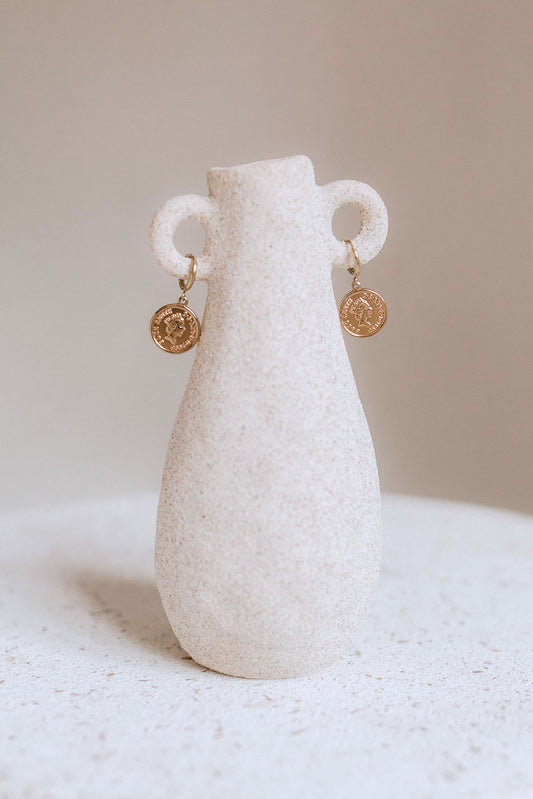 Pendientes Illa Roja de acero inoxidable